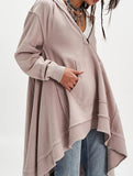mid-length loose pullover sweatshirt