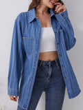 Versatile loose denim shirt