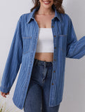 Versatile loose denim shirt