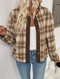 Versatile Plush Plaid Cardigan