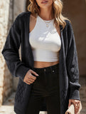 Casual solid color hollow cardigan sweater