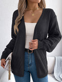 Casual solid color hollow cardigan sweater