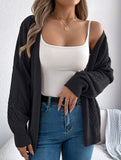 Casual solid color hollow cardigan sweater