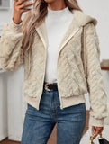 Simple zipper stand collar loose jacket