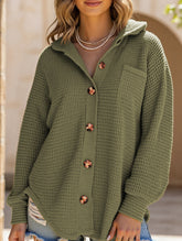 Solid color long-sleeved open-cardigan sweater