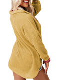 Solid color long-sleeved open-cardigan sweater