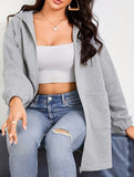 Casual loose long-sleeved half-zip sweatshirt