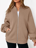 casual zip-up sweatshirt jacket