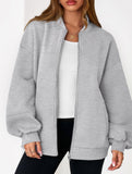 casual zip-up sweatshirt jacket