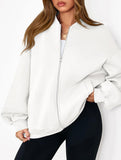 casual zip-up sweatshirt jacket