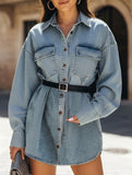 Vintage loose denim shirt