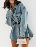Vintage loose denim shirt