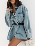 Vintage loose denim shirt