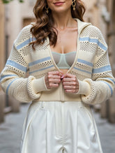 Casual hollow long-sleeved sweater