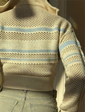 Casual hollow long-sleeved sweater