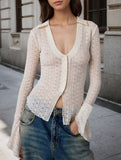 Versatile lace long-sleeved sweater