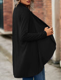 Women's knitted solid color loose cardigan