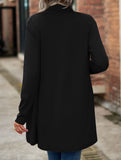 Women's knitted solid color loose cardigan