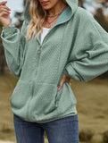 Pocket long-sleeved loose hooded sweatshirt