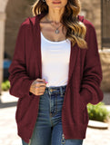 Pocket long-sleeved loose hooded sweatshirt