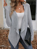 Casual ribbed knit cardigan