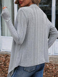 Casual ribbed knit cardigan