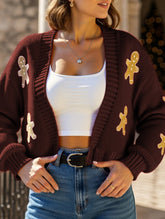 Cookie Man Pattern Knit Sweater