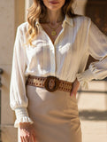 Versatile Crochet Lace Long-Sleeved Shirt