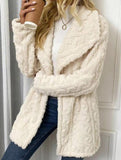 Large lapel unbuttoned cardigan jacket