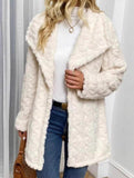 Large lapel unbuttoned cardigan jacket
