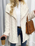 Large lapel unbuttoned cardigan jacket