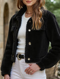 Casual Women's Collared Button-Up Cardigan
