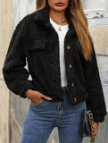 Casual Women's Collared Button-Up Cardigan
