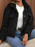 Casual Women's Collared Button-Up Cardigan