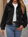 Casual Women's Collared Button-Up Cardigan