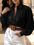 Fashionable openwork long-sleeved cardigan shirt