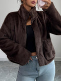 Fashionable retro sweater coat