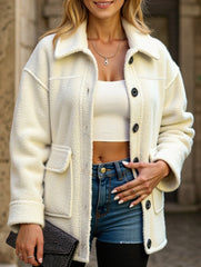 Loose-fitting lapel casual jacket