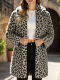 Stylish loose leopard print coat