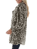 Stylish loose leopard print coat