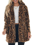 Stylish loose leopard print coat