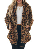 Stylish loose leopard print coat
