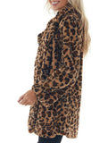 Stylish loose leopard print coat