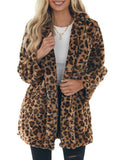 Stylish loose leopard print coat