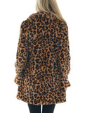 Stylish loose leopard print coat