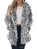 Stylish loose leopard print coat