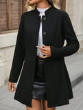 Stand-up collar button long-sleeved slim-fit jacket