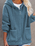 Zipper cardigan loose top women's coat