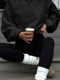 Versatile solid color zip-up collar coat