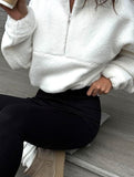 Versatile solid color zip-up collar coat